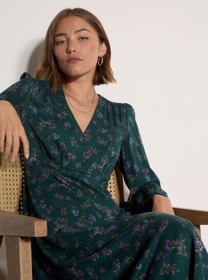 Floral Print Midi Dress