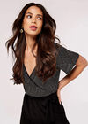 Chevron Angel Sleeve Jumpsuit, Light Grey / Silver, large