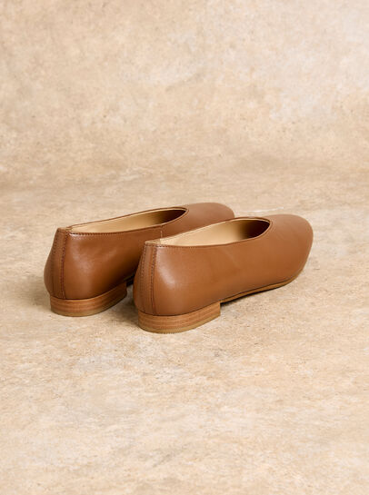 Leather Ballerina Flats
