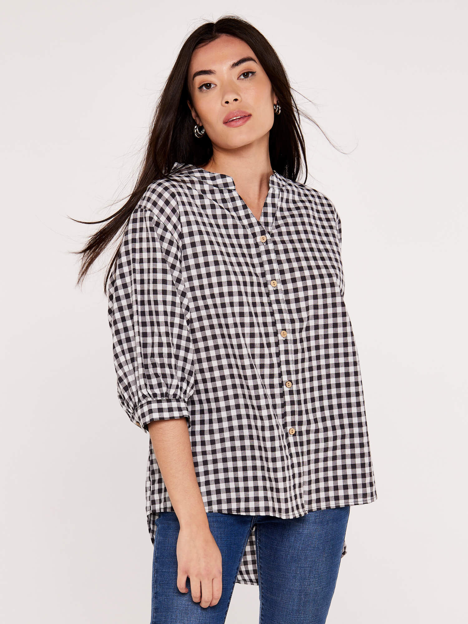 Gingham shirt on sale ladies uk