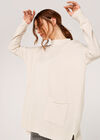 Soft Oversized Pocket Jumper, Stone, large