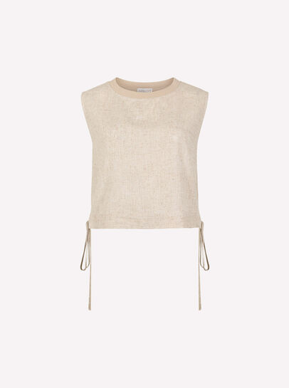 Linen Blend Crop Top