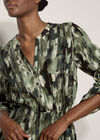 Abstract Print Utility Mini Dress, Green, large