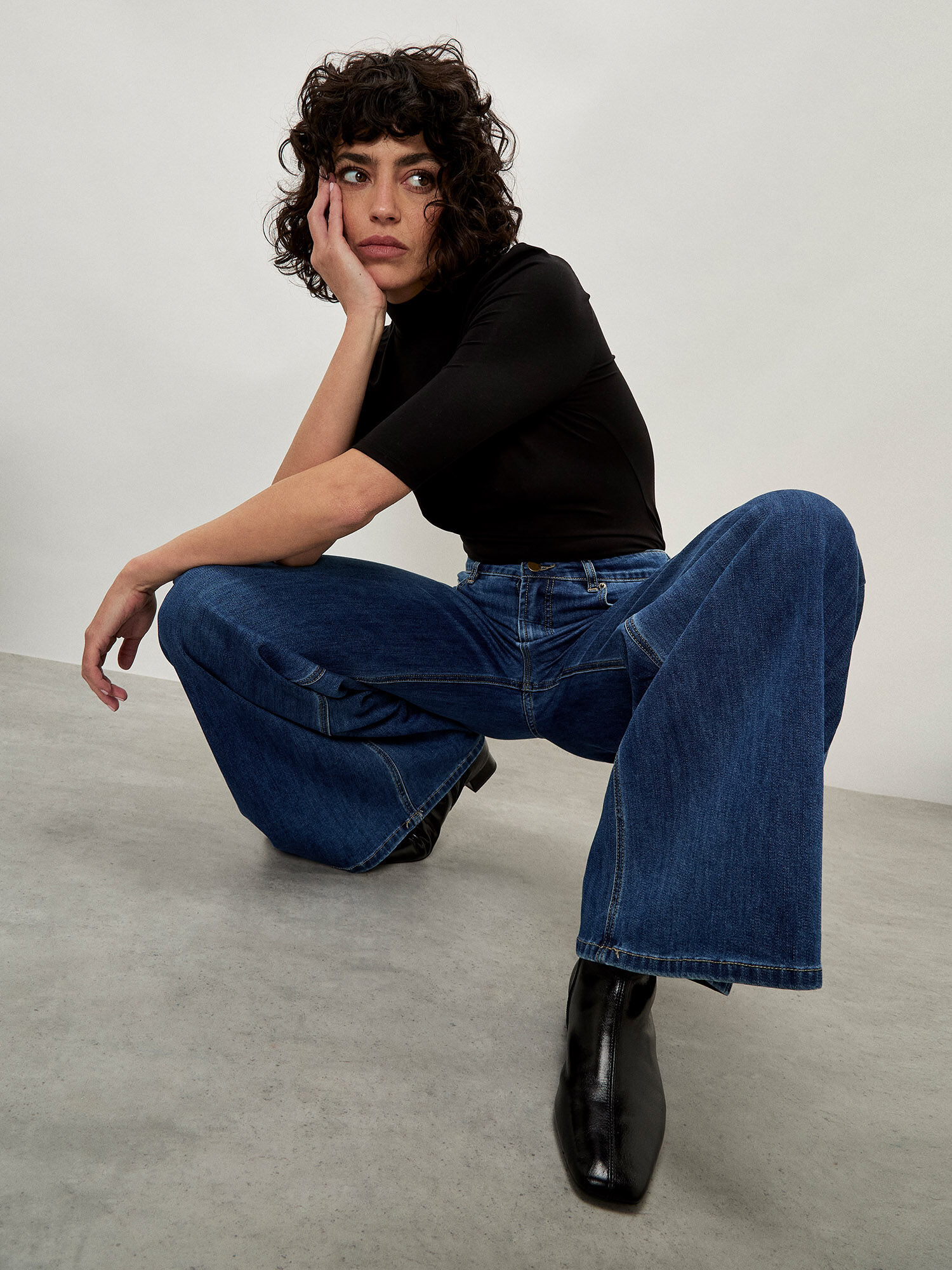 Zana Wide Leg Jeans | Apricot Clothing