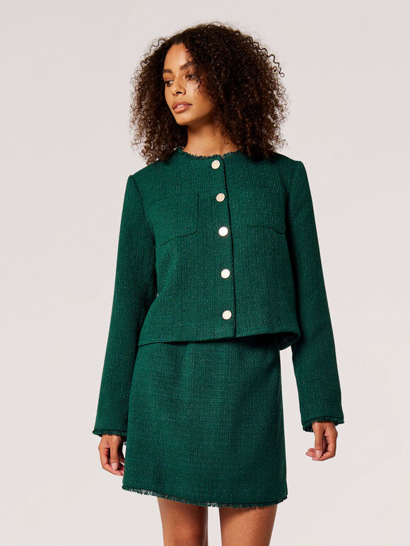 Tweed Jacket & Skirt Co-ord, , large