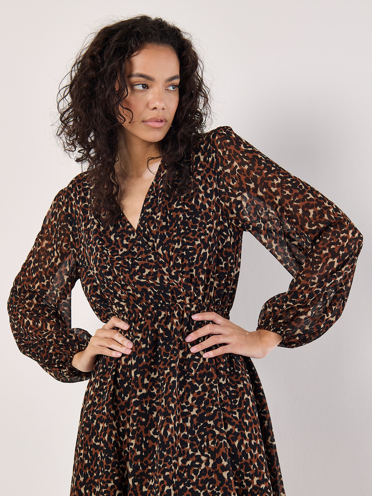 Dalmatian print wrap dress shop