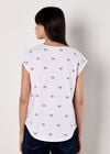 Bow Print T-Shirt, Pink, large