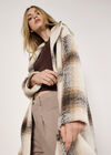 Soft Oversized Check Coat, Cream, large
