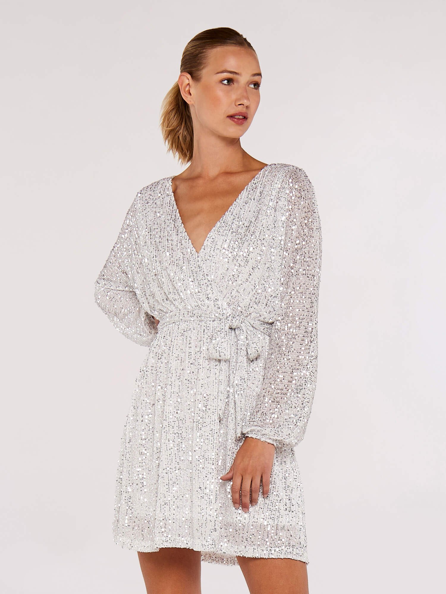 Silver batwing dress on sale