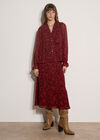 Chiffon Paisley A-Line Midaxi Skirt, Burgundy, large