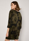 Tie Dye Knit Mini Dress, Khaki, large