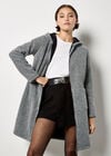 Tweed Fleece Lined Jacket, Grey, large