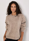 Oversized Stitch Detail Chunky Knit Jumper, Stone, large