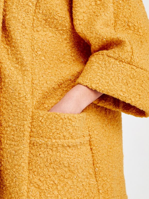 Teddy Tinsel Jacket, Mustard, large