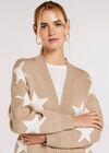Stargaze Jacquard Cardigan, Stone, large