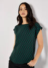 Geo Triangles Woven T-Shirt, Green, large