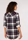 Check Brushed Jersey Shirt, Purple, large