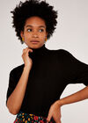 Turtle Neck Jumper, Black, large