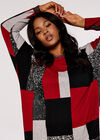 Curve Colourblock Oversized Top, Red, large