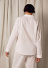 Embroidered Stripe Shirt, White, large