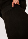 Boucle Knitted Mini Skirt, Black, large