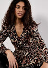 Ikat Print Midaxi Dress, Black, large