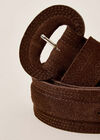 Suede Brown Belt, Brown, large