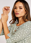 Irregular Spot Asymmetric Wrap Top, Mint, large