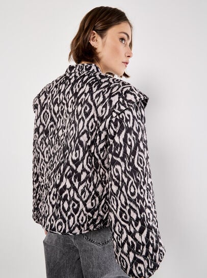 Textured Ikat Quilted Jacket