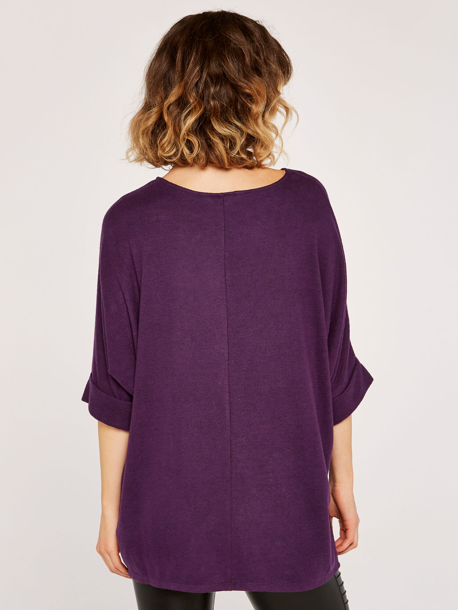 Soft Touch Batwing Top Apricot Clothing