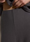 Waffle Jersey Knit Wide-Leg Joggers, Dark Grey/Charcoal, large