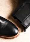 Leather Chelsea Boots, Black, large