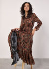 Paisley Sparkle Midaxi Dress, Black, large