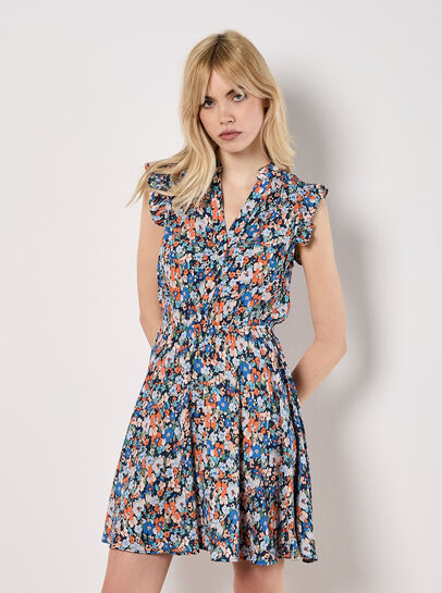 Ditsy Floral Ruffle Mini Dress