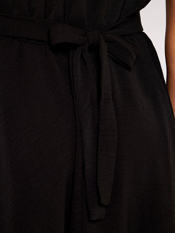 Halterneck Mini Dress, Black, large