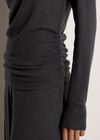 Side Ruched Soft-Touch Top, Dark Grey/Charcoal, large