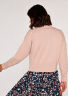 Chunky Mock Neck Jumper, Pink, large