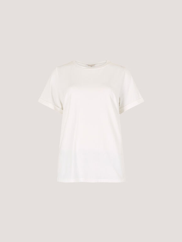 Cotton Modal T-Shirt, White, large