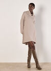 Soft Knit Mini Dress, Stone, large
