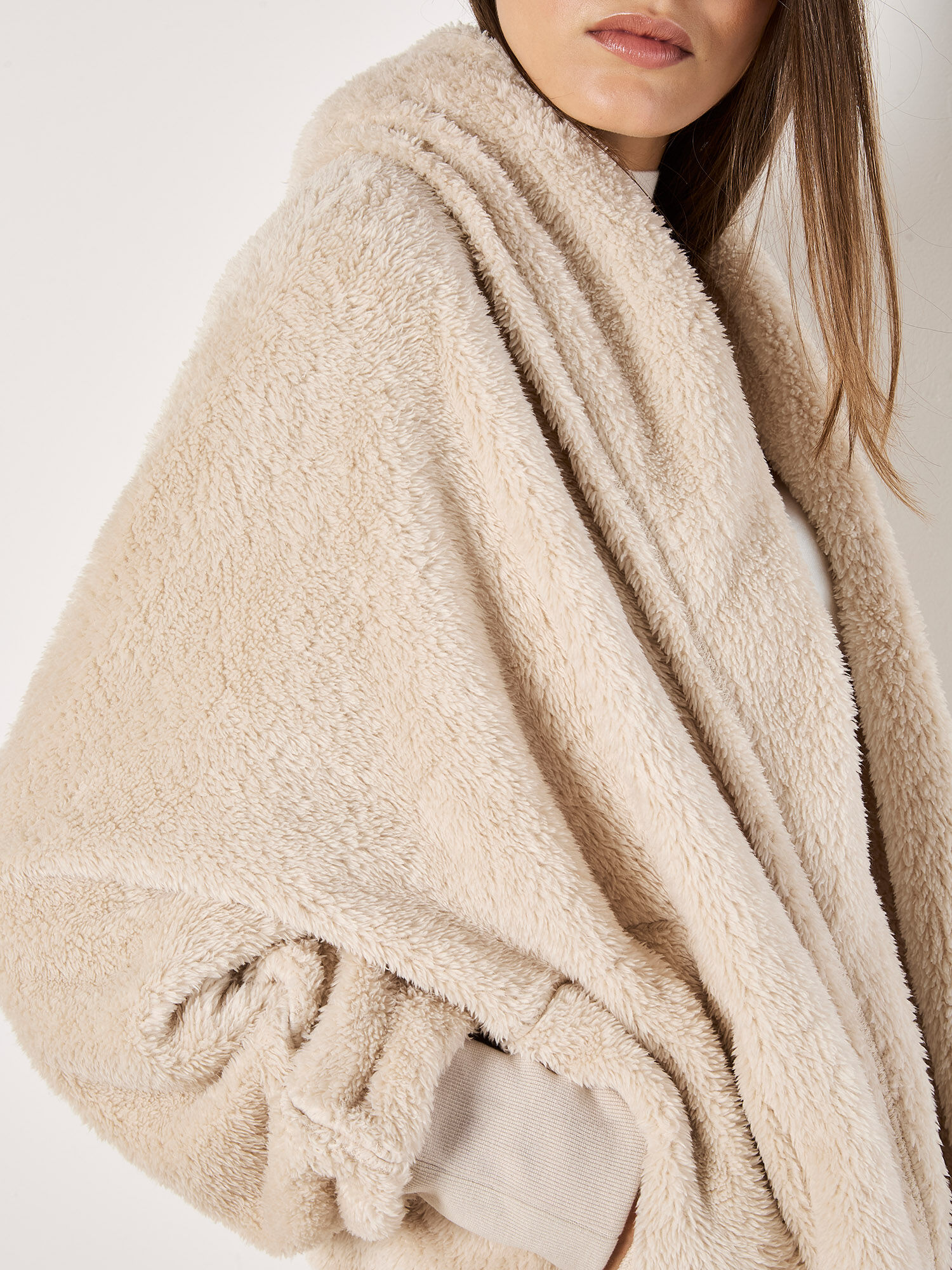 Waterfall fleece cardigan top