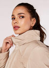 Hooded Puffer Jacket, Stone, large