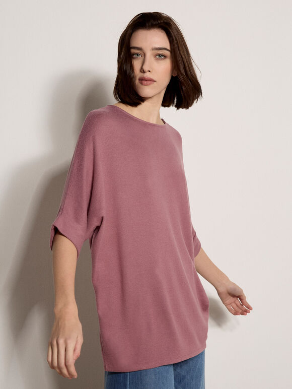 Soft Touch Batwing Top, Lilac, large