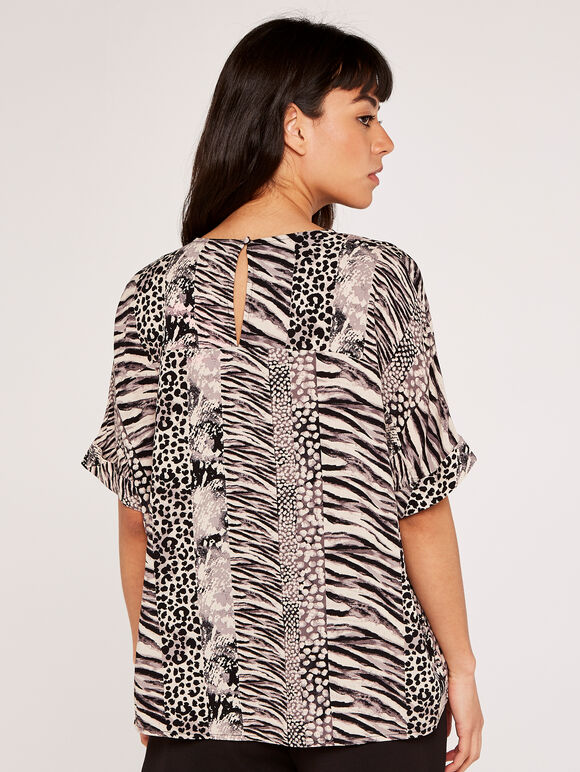 Animal Mix & Match Top, Grey, large