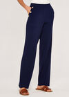 Ribbed Trouser with Gold Buttons, Navy, large