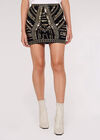 Sequin Mini Skirt, Black, large