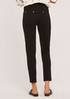 Ponte Button Trousers, Black, large