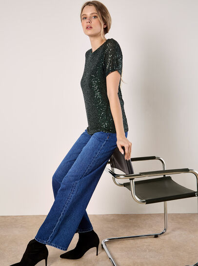 Sequin Embellished T-Shirt