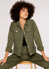 Pocket Denim Jacket, Khaki, large