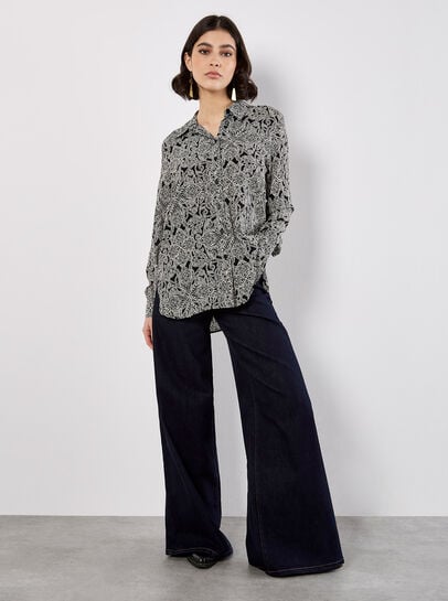 Art Deco Paisley Print Shirt