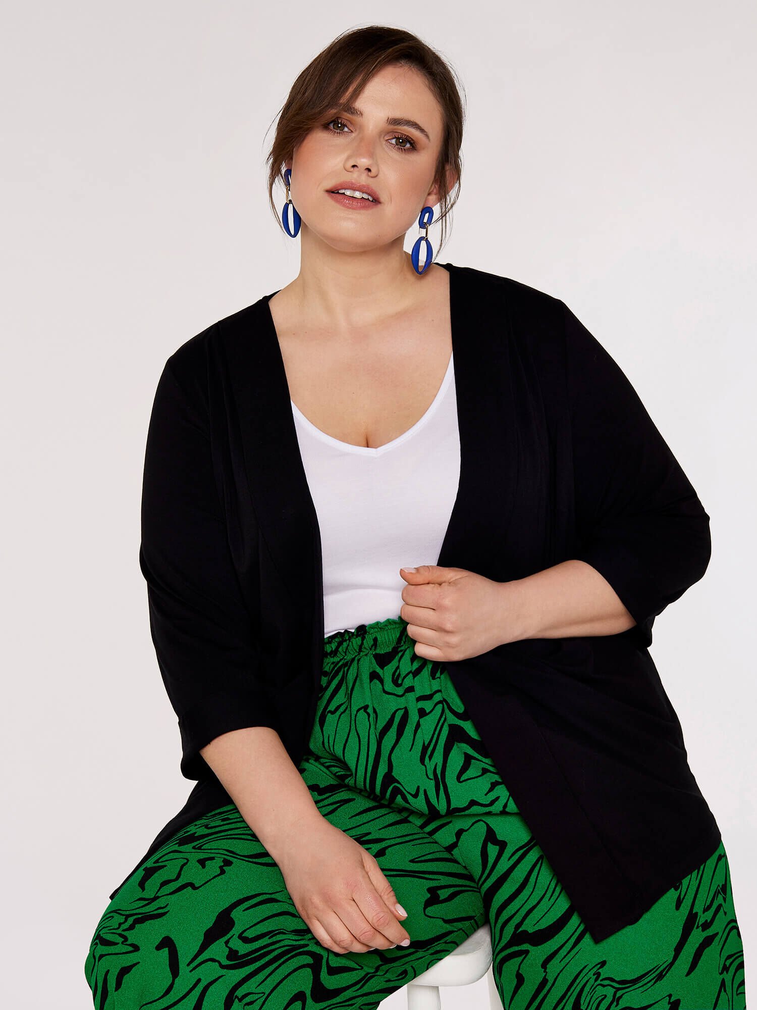 Curve Jersey Tuxedo Blazer Apricot Clothing